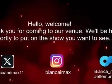 bianca_and_maxwell — Current Goal: choose the one that meets the goal at 1000 tokens -- Next Goal: choose the one that meets the goal -- PVT (OPEN) #creampie #anal - Multi-Goal : Subject shows GOALS #young #BigTits #latin